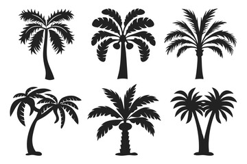 Obraz premium set of palm trees