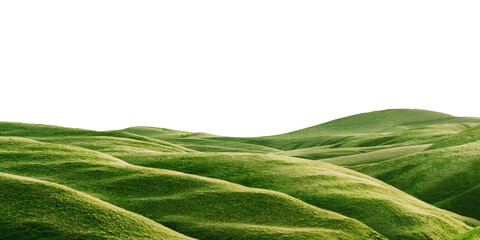 Landscape png border, green hill, transparent background