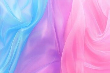 Fototapeta premium Soft Colorful Silk Fabric Texture in Light Blue and Pink for Background Design