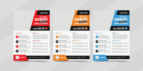 flayer design 3 set business flyer design template. business flyer set. business flyer bundle,Simple minimalist.