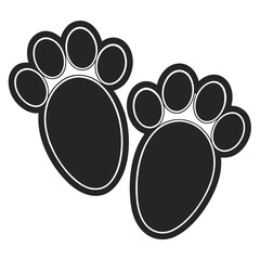 Footprints silhouette vector illustration