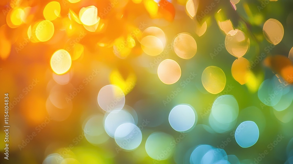 Aufkleber Abstract bokeh background with colorful daylight filtering through fabric creating a soft dreamy atmosphere in vibrant hues