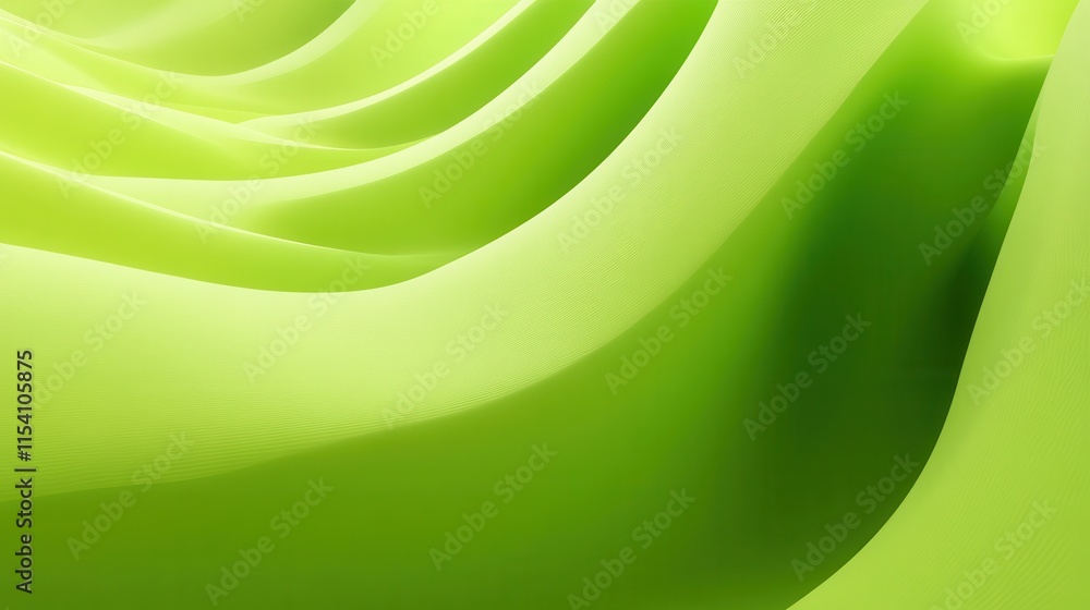 Poster smooth flowing green fabric texture for background and design use