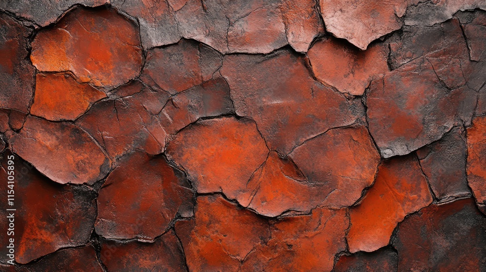 Poster red brick wall texture showing weathered and cracked surface ideal for background design and archite