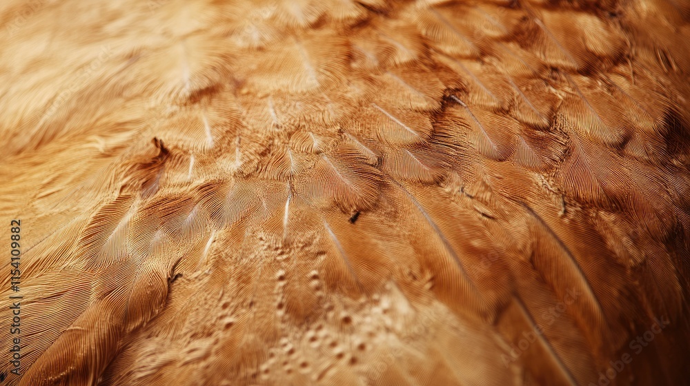 Aufkleber Textured close-up of ostrich skin displaying intricate patterns in warm earthy tones ideal for background or design elements