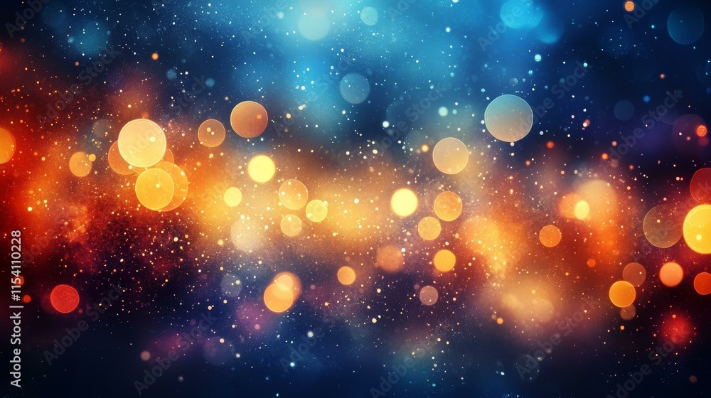 Poster abstract bokeh background with colorful light effects