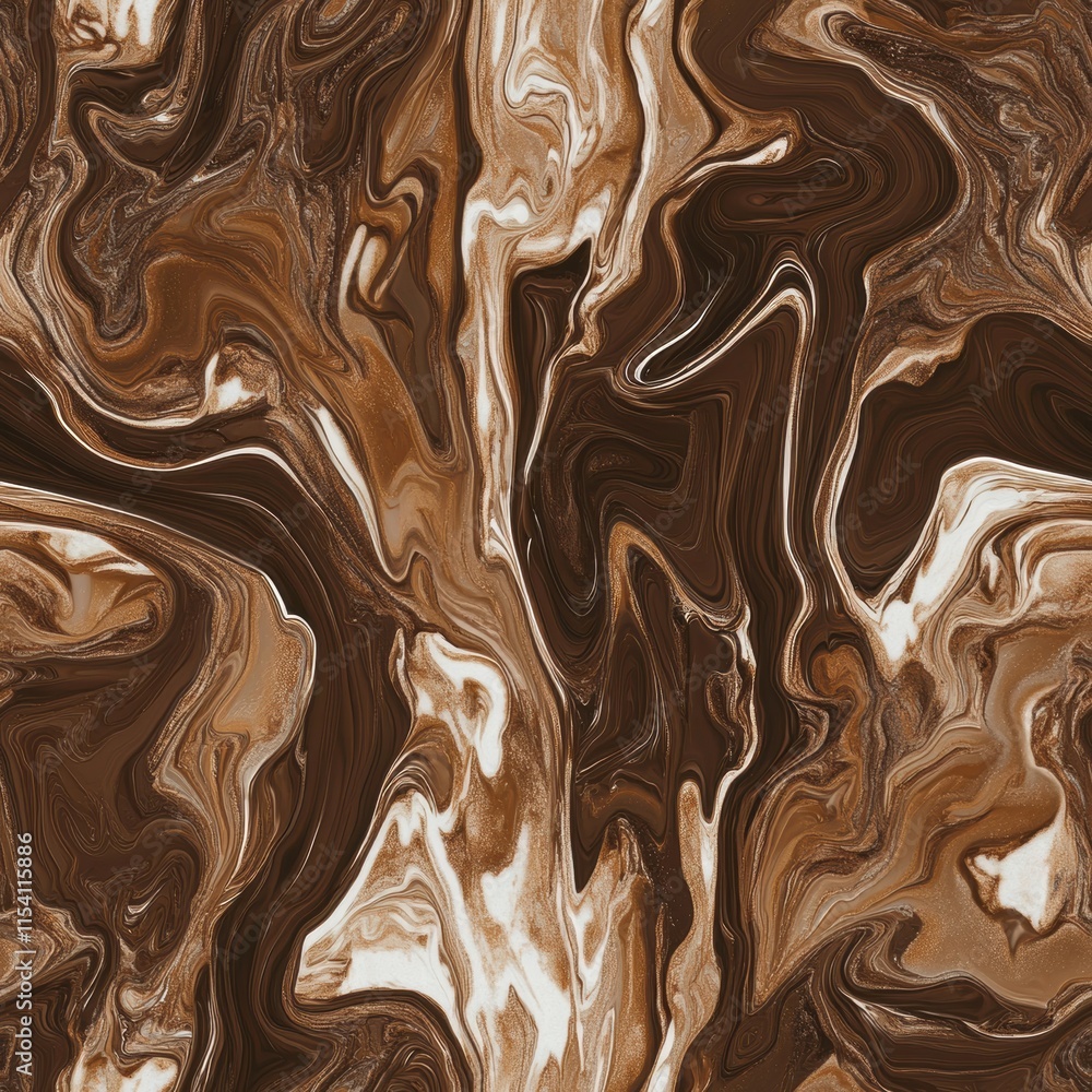 Poster abstract swirling patterns in rich shades of brown and cream create a captivating visual display of 