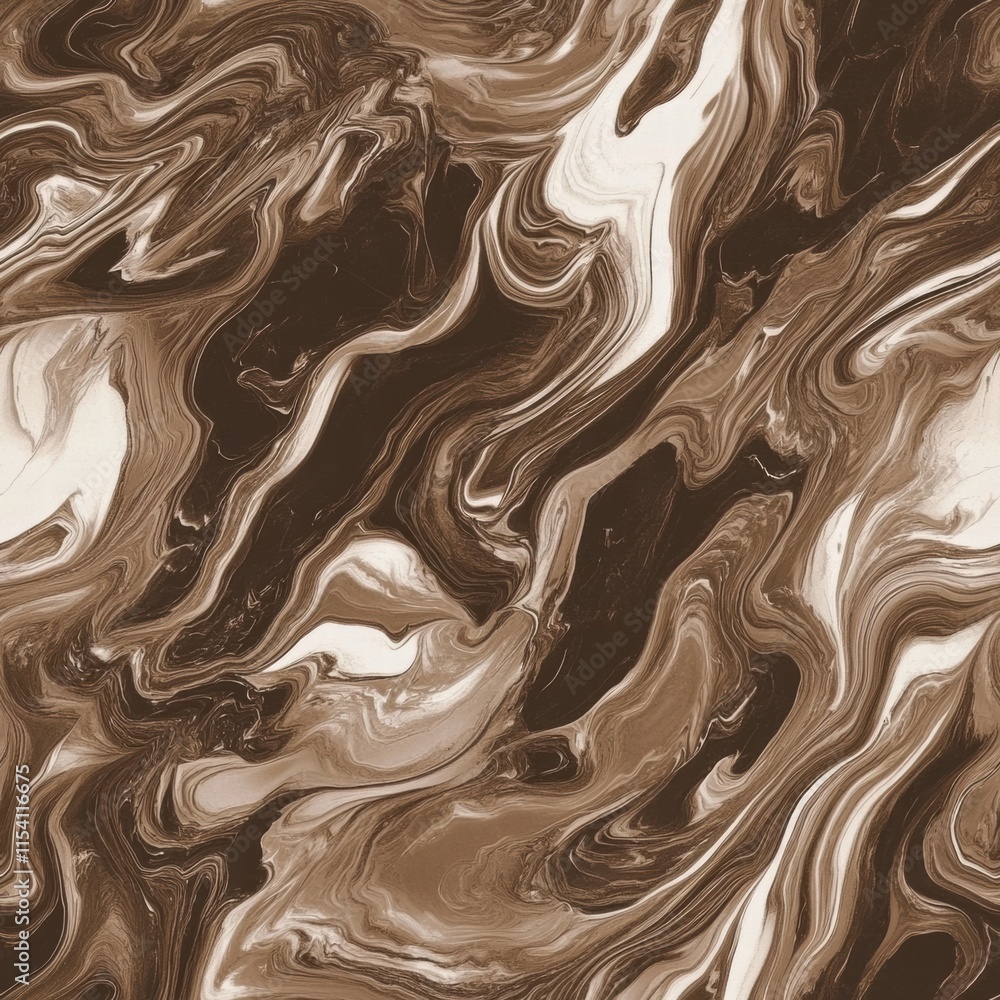 Aufkleber swirling patterns of brown and cream create an abstract design in a textured background showcasing w