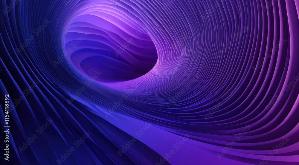 Poster dynamic swirling patterns in vibrant purple and blue create an illusion of depth and movement. the a
