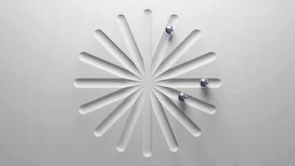 Abstract Board Chrome Ball Background	