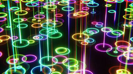 Ripple Rain Colorful Background