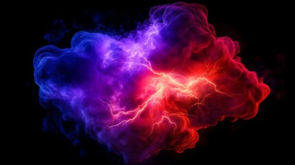 Red and Purple color electricity lightning