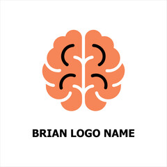 Brain Logo silhouette vector,color full logo for graphic designer 