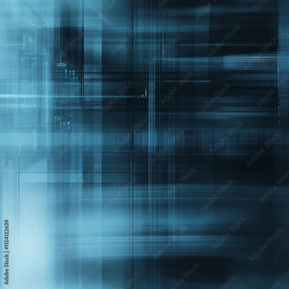Poster dynamic blue abstract background illustrating fluid movement and technology, creating a sense of spe