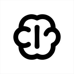 Brain Logo silhouette vector,color full logo for graphic designer 