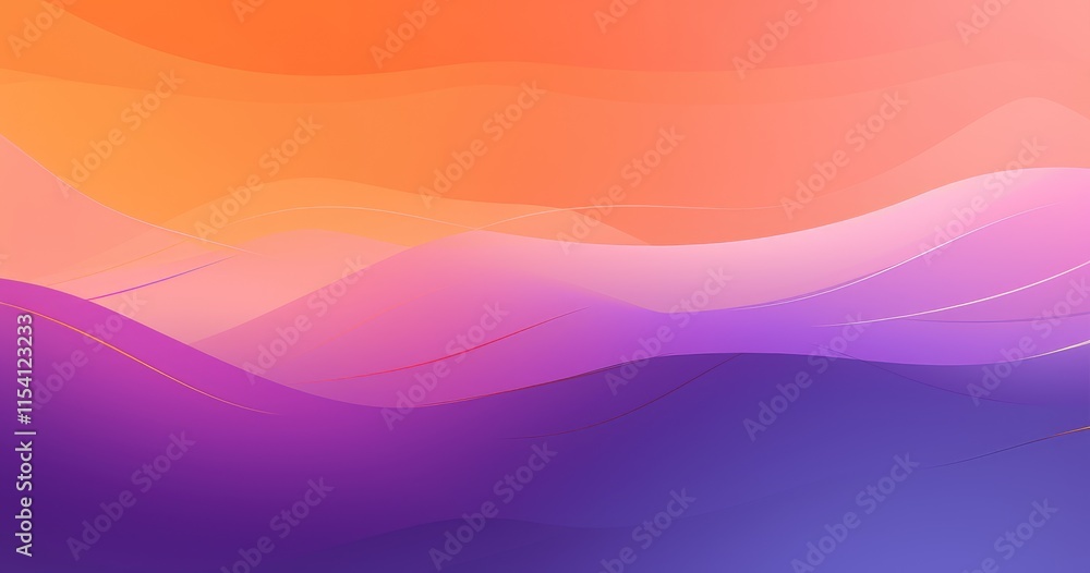 Poster a smooth gradient background with flowing waves in warm and cool colors.
