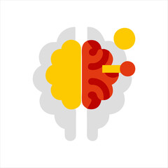 Brain Logo silhouette vector,color full logo for graphic designer 