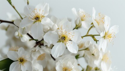 Elegant White Flower Arrangement on Soft Background for Tranquil and Serene Ambiance