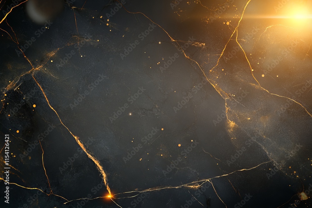 Aufkleber elegant dark background with golden veins and light reflections creating a sophisticated and modern 