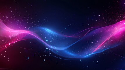 Obraz premium Colorful Abstract Waves Flow Smoothly Across a Dark Background, Creating a Sense of Motion and Tranquility in Digital Art Form