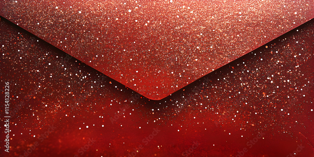 Poster red sparkle envelope: a close-up of a red envelope with a shimmering sparkle effect, capturing the a