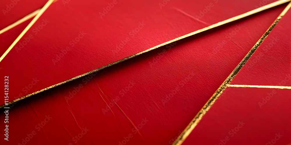 Poster red and gold abstract background: a striking abstract background featuring intersecting geometric sh