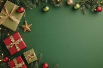 Merry Christmas and Happy New Year Festive Background with Snowflakes Lights and Holiday Spirit