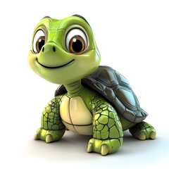 Fototapeta premium Cute 3D Turtle Character