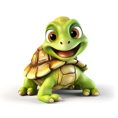 Obraz premium Cute 3D Turtle Character