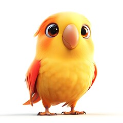 Cute 3D Parrot Character
