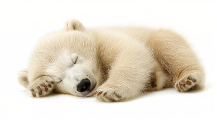 Obraz premium Adorable Polar Bears Sleeping and Relaxing: Peaceful Wildlife Moments