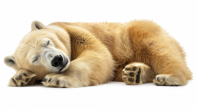 Adorable Polar Bears Sleeping and Relaxing: Peaceful Wildlife Moments