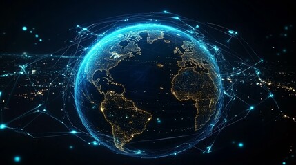 Global Network Connection Illustration