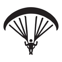 Experience the Thrill of Paragliding A Silhouette Illustration