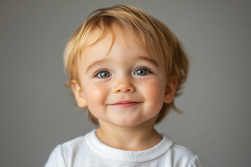 Fototapeta premium portrait of an white little boy with a smile