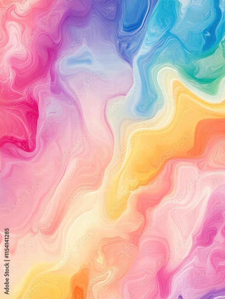 Aufkleber colorful abstract swirl with vibrant hues blending softly in a smooth texture. generative ai