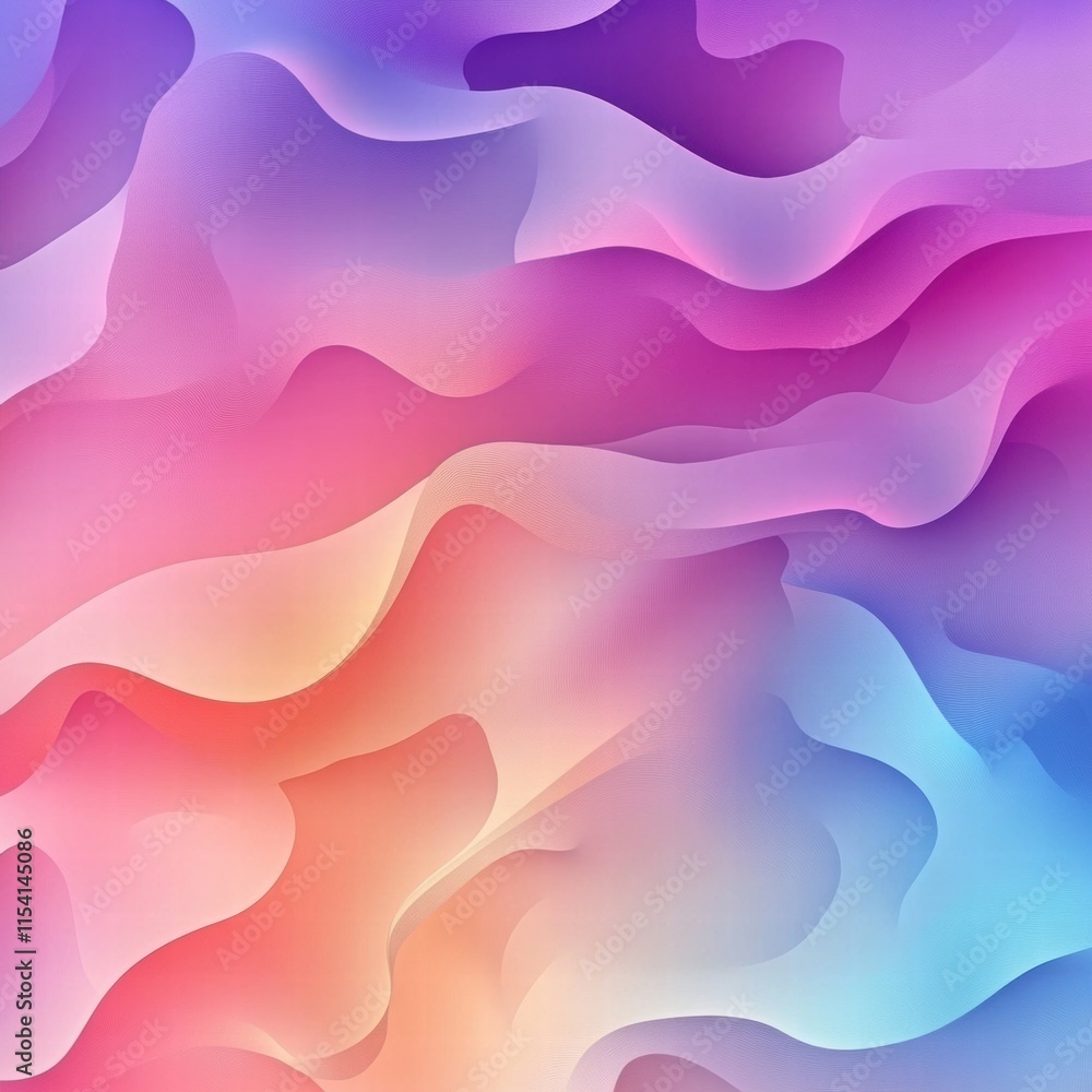 Poster colorful abstract waves create a vibrant background design ideal for modern art and digital projects