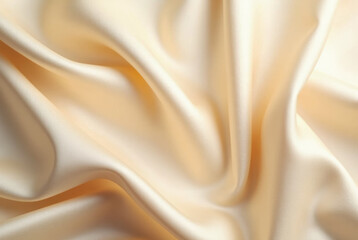 Fototapeta premium Light beige silky texture close-up