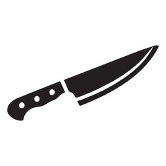 Chef's Knife Silhouette Illustration Vector Graphic