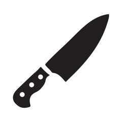 Chef's Knife Silhouette Illustration Vector Graphic