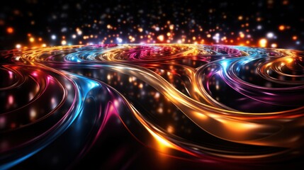 Obraz premium Abstract Colorful Swirling Lightscape