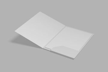 Blank paper folder rendering for mockup