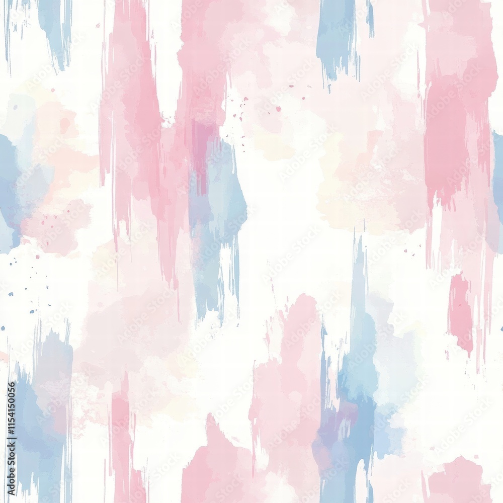 Poster soft watercolor background with pink and blue hues blending over a light canvas creating a serene ar