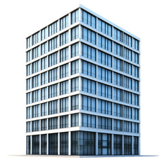 Obraz premium [Transparent Background PNG]Modern Glass Office Building Design
