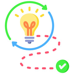 Fototapeta premium Innovation Pipeline Icon