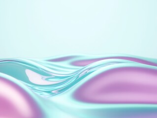 Obraz premium Colorful Abstract Waves with Fluid Motion and Smooth Textures in Pastel Colors