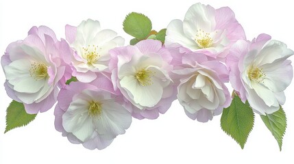 Fototapeta premium Blooming Cherry Blossom Branch with Soft Pink Flowers