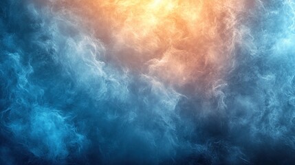 Obraz premium Abstract fiery blue and orange smoke clouds background.