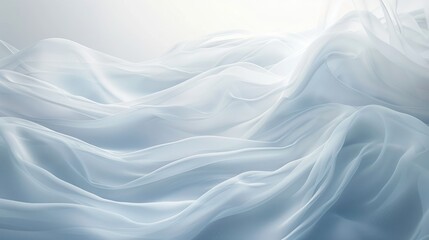 Fototapeta premium A soft, flowing fabric in shades of white, creating a serene and ethereal atmosphere.