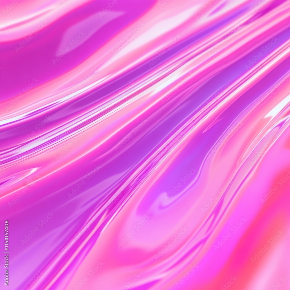 Poster Smooth Pink Purple Abstract Background with Wavy Lines and Soft Texture